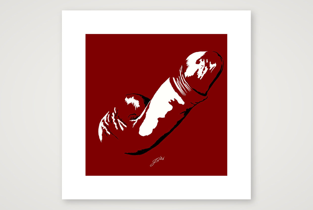 Ivor’s Dick Pic — 40×40cm, 16×16" Print only