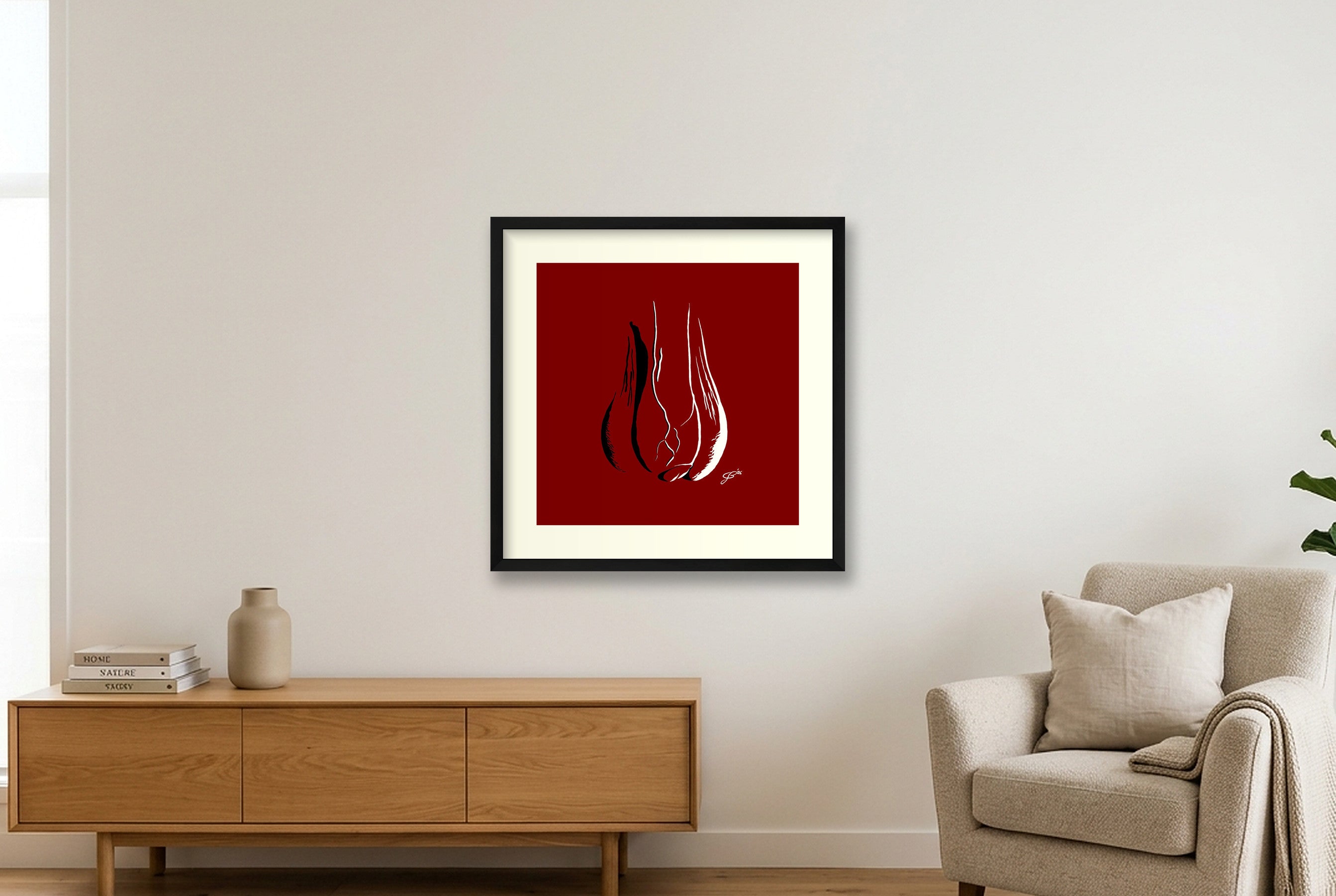 Fernando’s Dick Pic — 50×50cm, 20×20" Black Frame