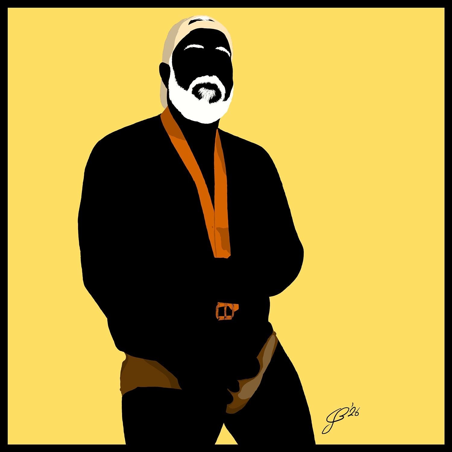 Raul - Bear flag colours Art - Yellow