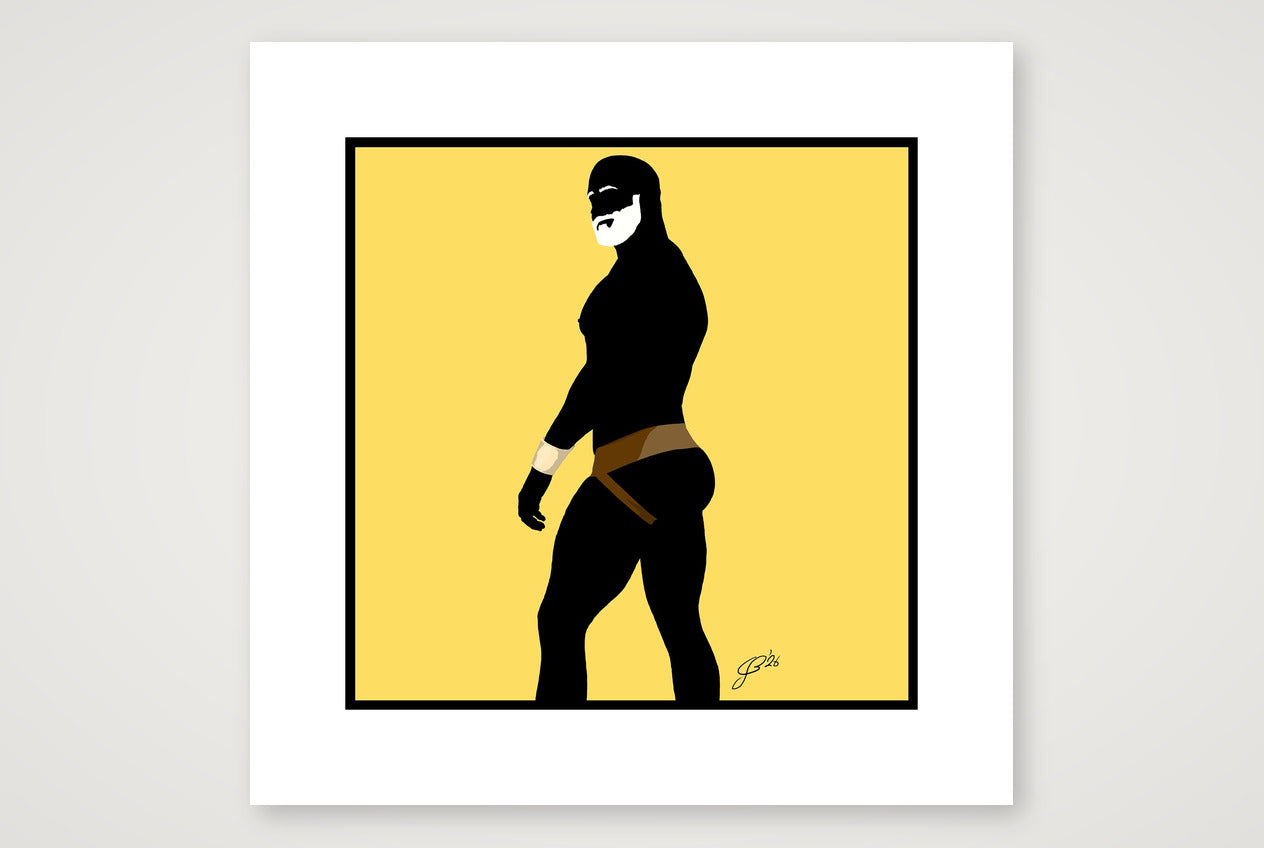 Scott - Bear flag colours Art - Yellow — 40×40cm, 16×16" Print only