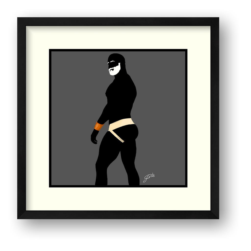 Scott - Bear flag colours Art - Grey — framed