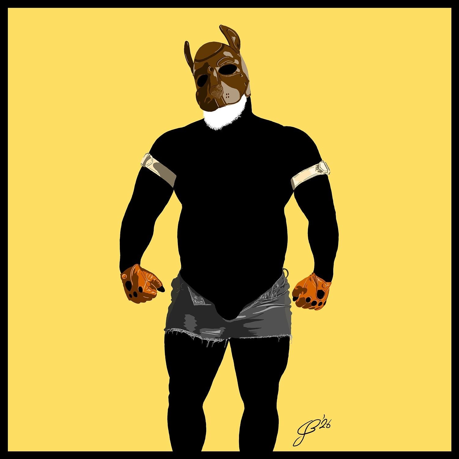 Buck - Bear flag colours Art - Yellow