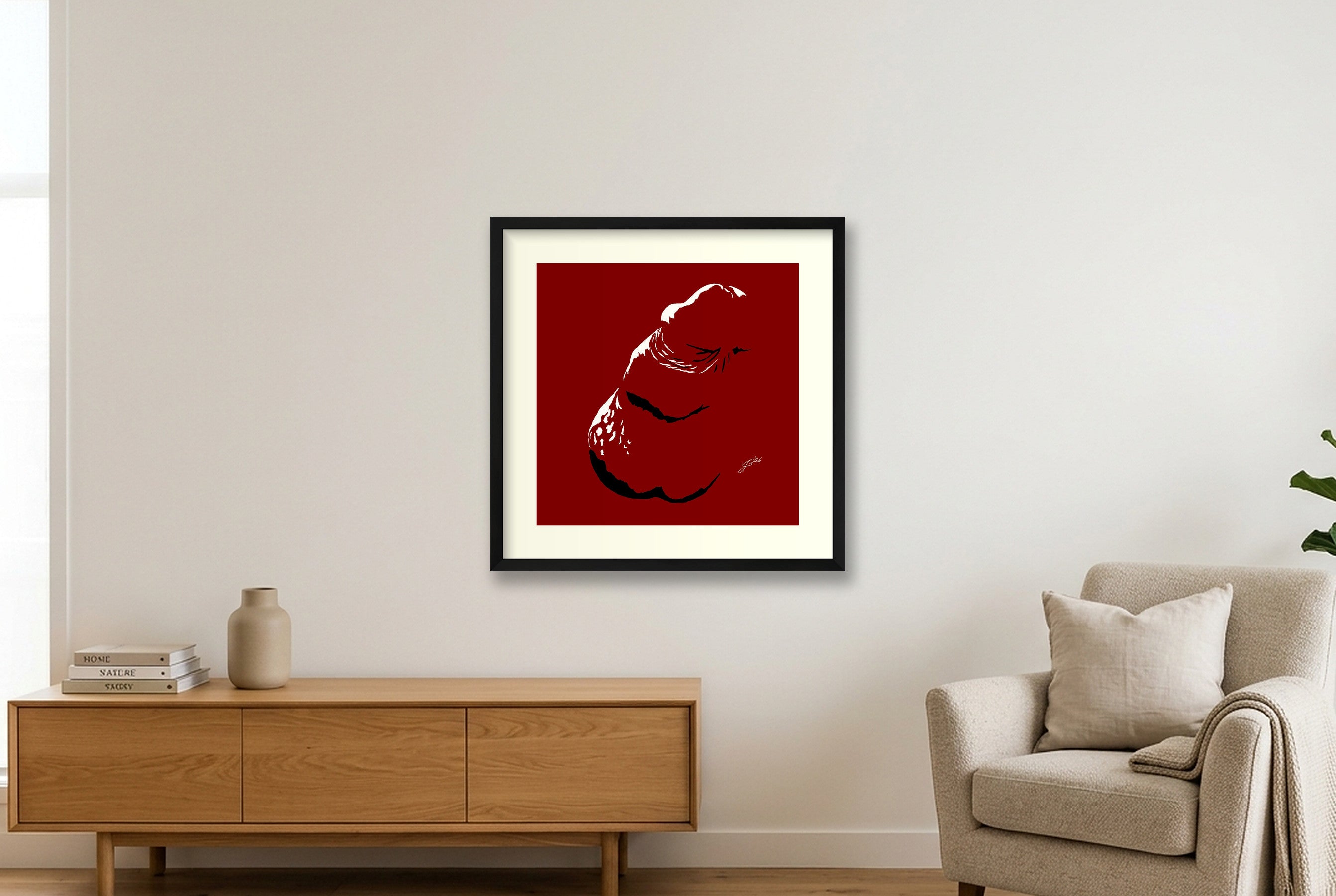 Erik’s Dick Pic — 50×50cm, 20×20" Black Frame