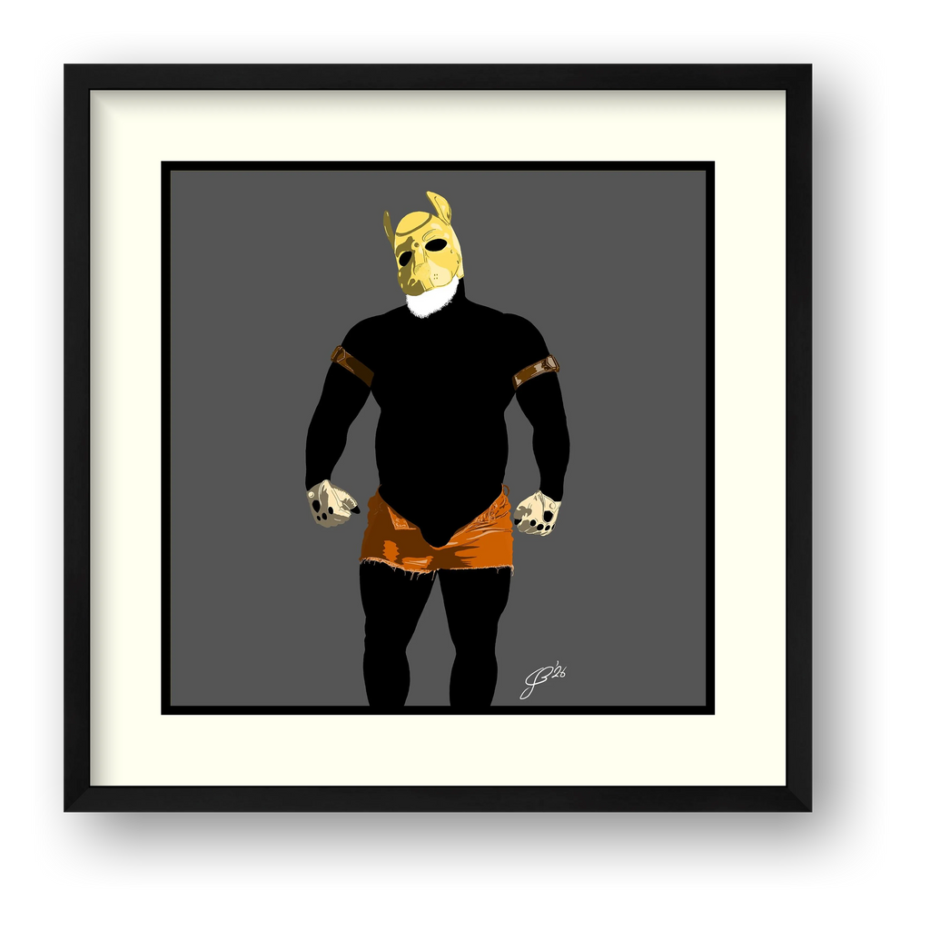Buck - Bear flag colours Art - Grey — framed