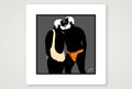 Mark & Steve - Bear flag colours Art - Grey — 30×30cm, 12×12" Print only