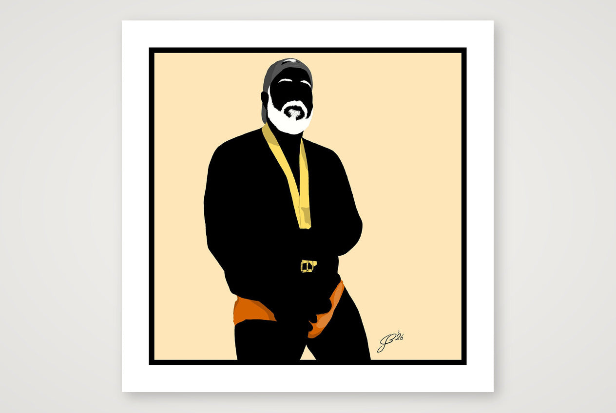 Raul - Bear flag colours Art - Cream — 70×70cm, 28×28" Print only
