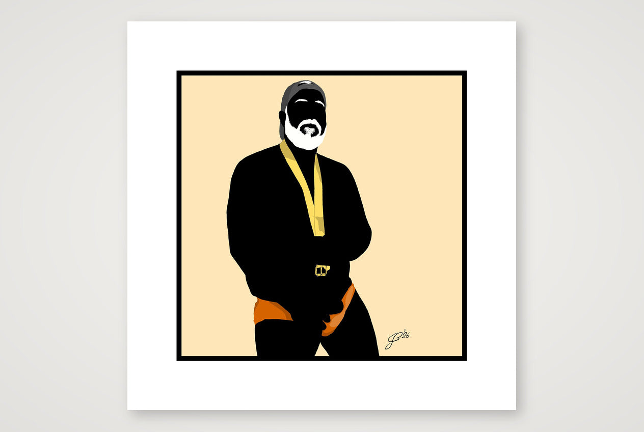 Raul - Bear flag colours Art - Cream — 30×30cm, 12×12" Print only