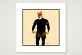 Buck - Bear flag colours Art - Cream — 30×30cm, 12×12" Print only