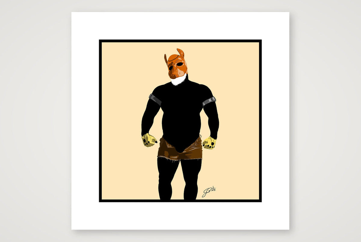 Buck - Bear flag colours Art - Cream — 30×30cm, 12×12" Print only
