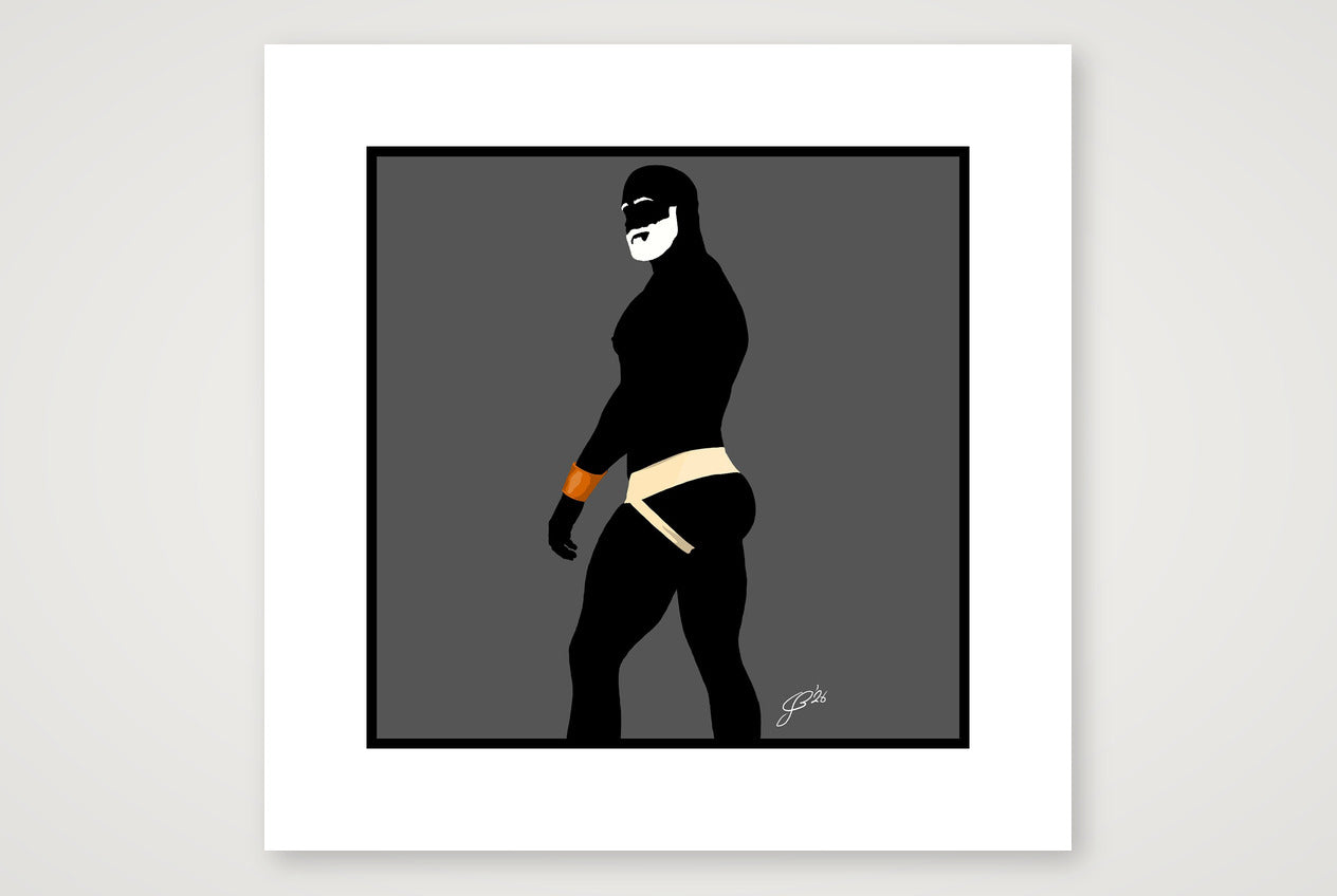 Scott - Bear flag colours Art - Grey — 30×30cm, 12×12" Print only