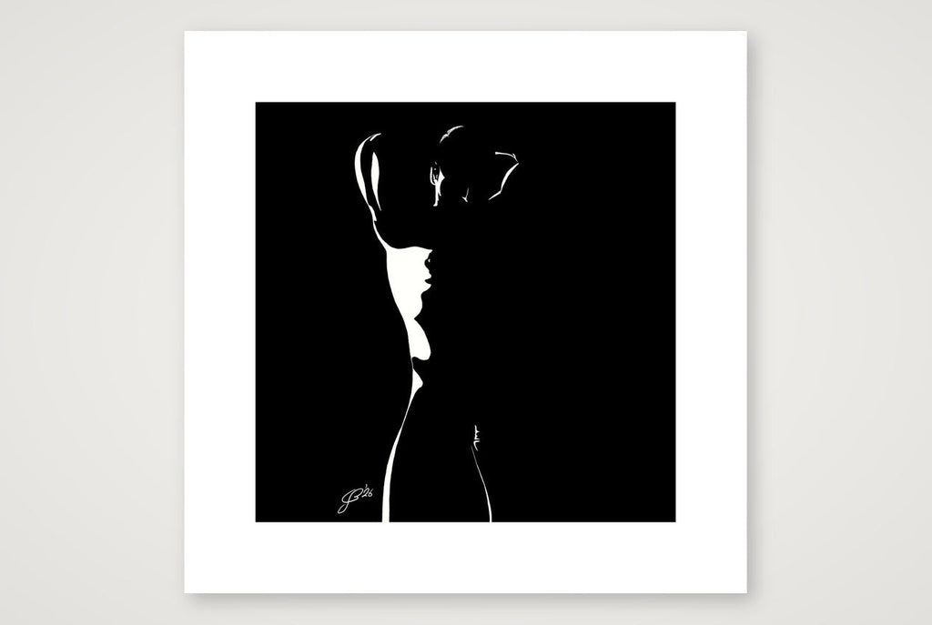 Muscles Mark “Negative space Bear” — 30×30cm, 12×12" Print only