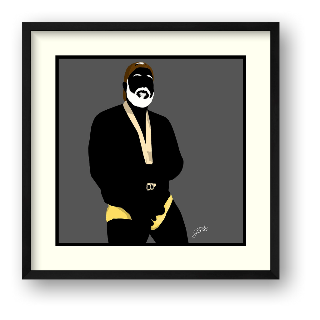 Raul - Bear flag colours Art - Grey — framed