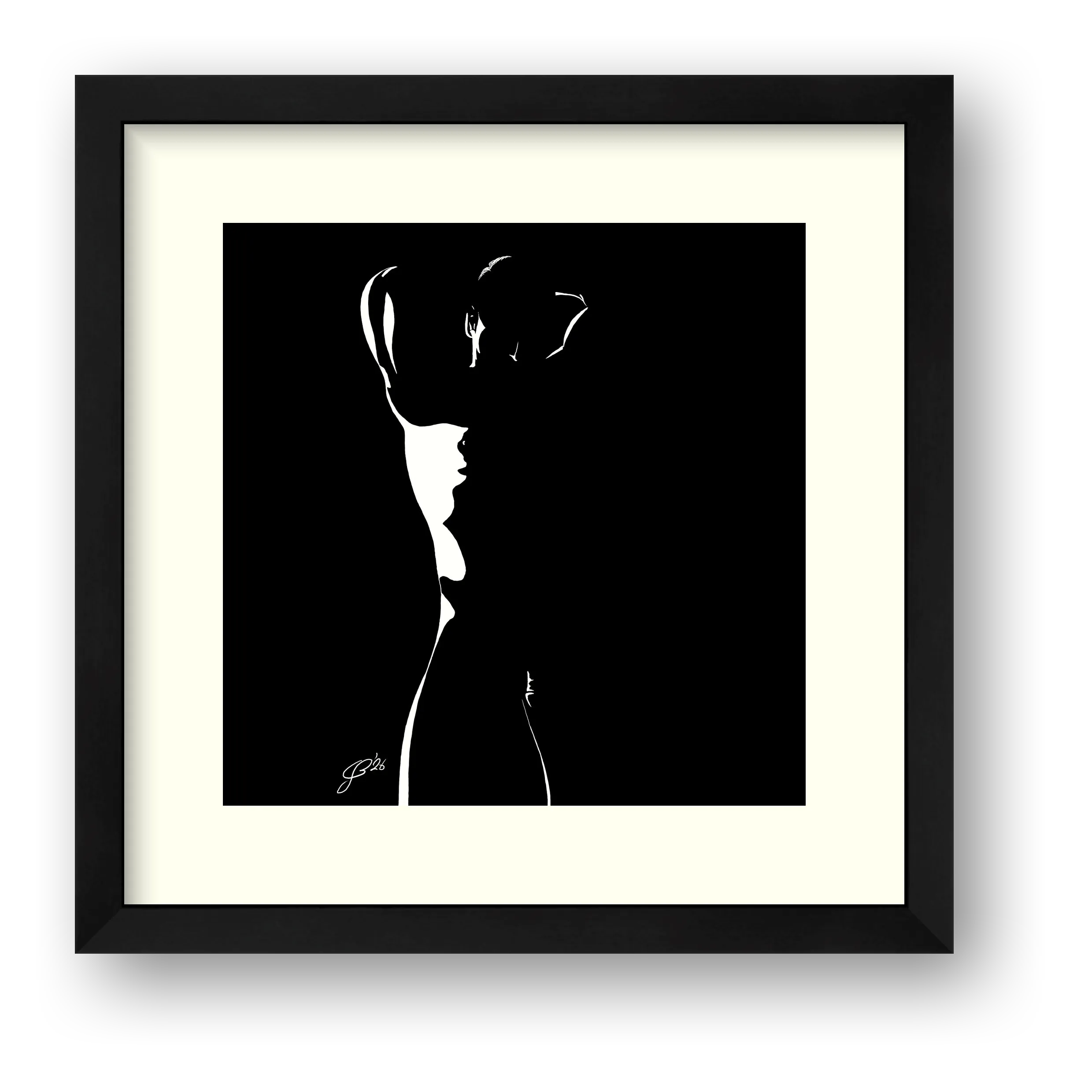 Muscles Mark “Negative space Bear” — framed