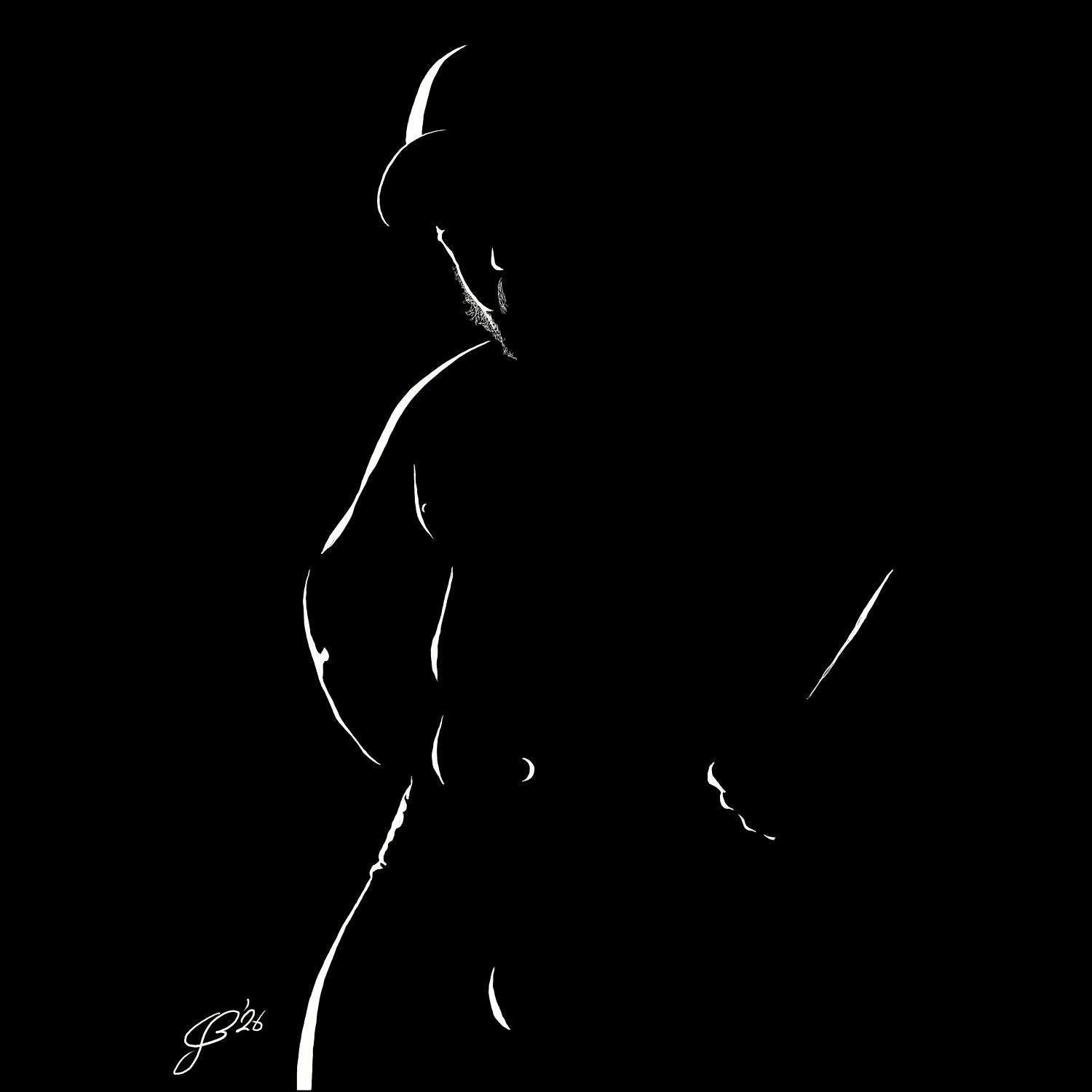 Capped Calvin “Negative space Bear”