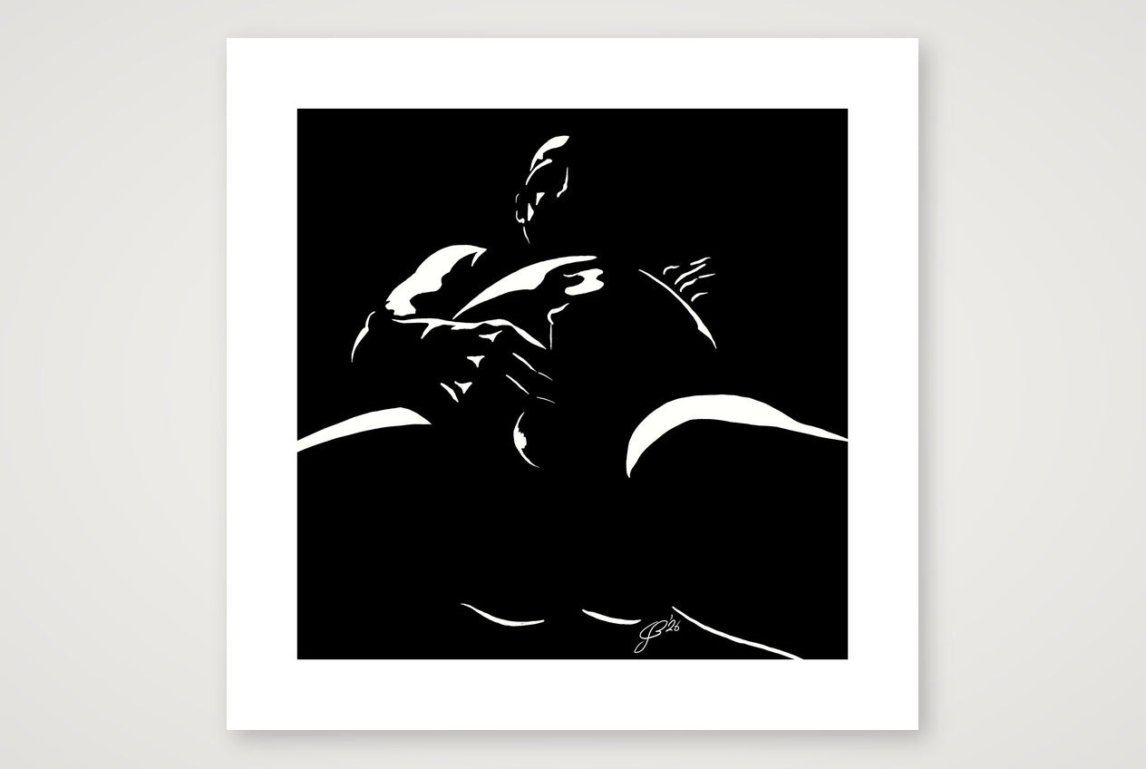 POV Pete “Negative space Bear” — 50×50cm, 20×20" Print only