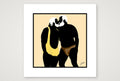 Mark & Steve - Bear flag colours Art - Cream — 30×30cm, 12×12" Print only