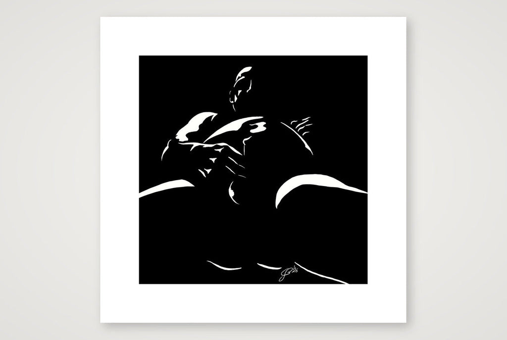 POV Pete “Negative space Bear” — 30×30cm, 12×12" Print only