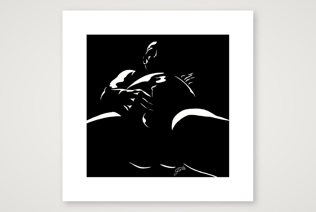 POV Pete “Negative space Bear” — 30×30cm, 12×12" Print only