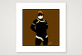 Rob - Bear flag colours Art - Brown — 30×30cm, 12×12" Print only