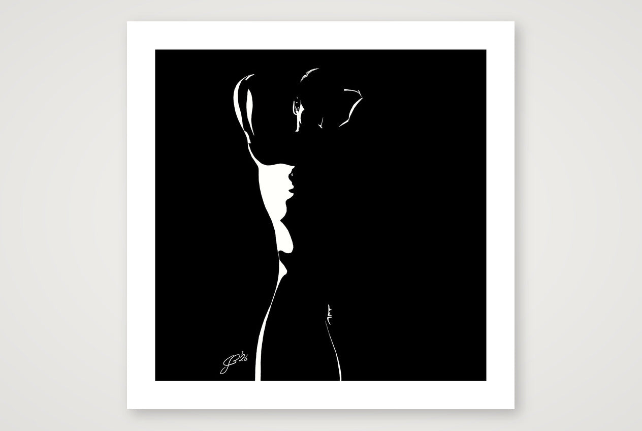 Muscles Mark “Negative space Bear” — 70×70cm, 28×28" Print only
