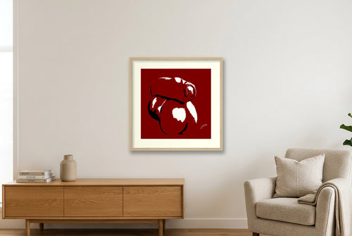Alfonso’s Dick Pic — 50×50cm, 20×20" Oak Frame