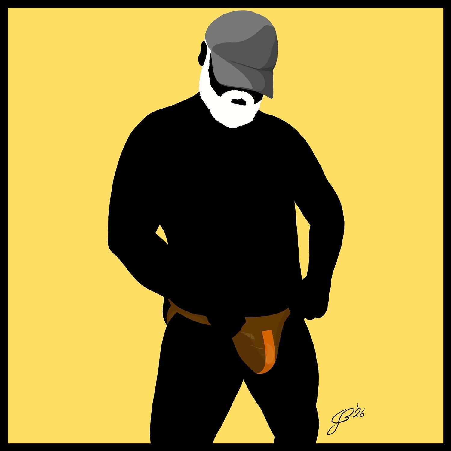 Jim - Bear flag colours Art - Yellow