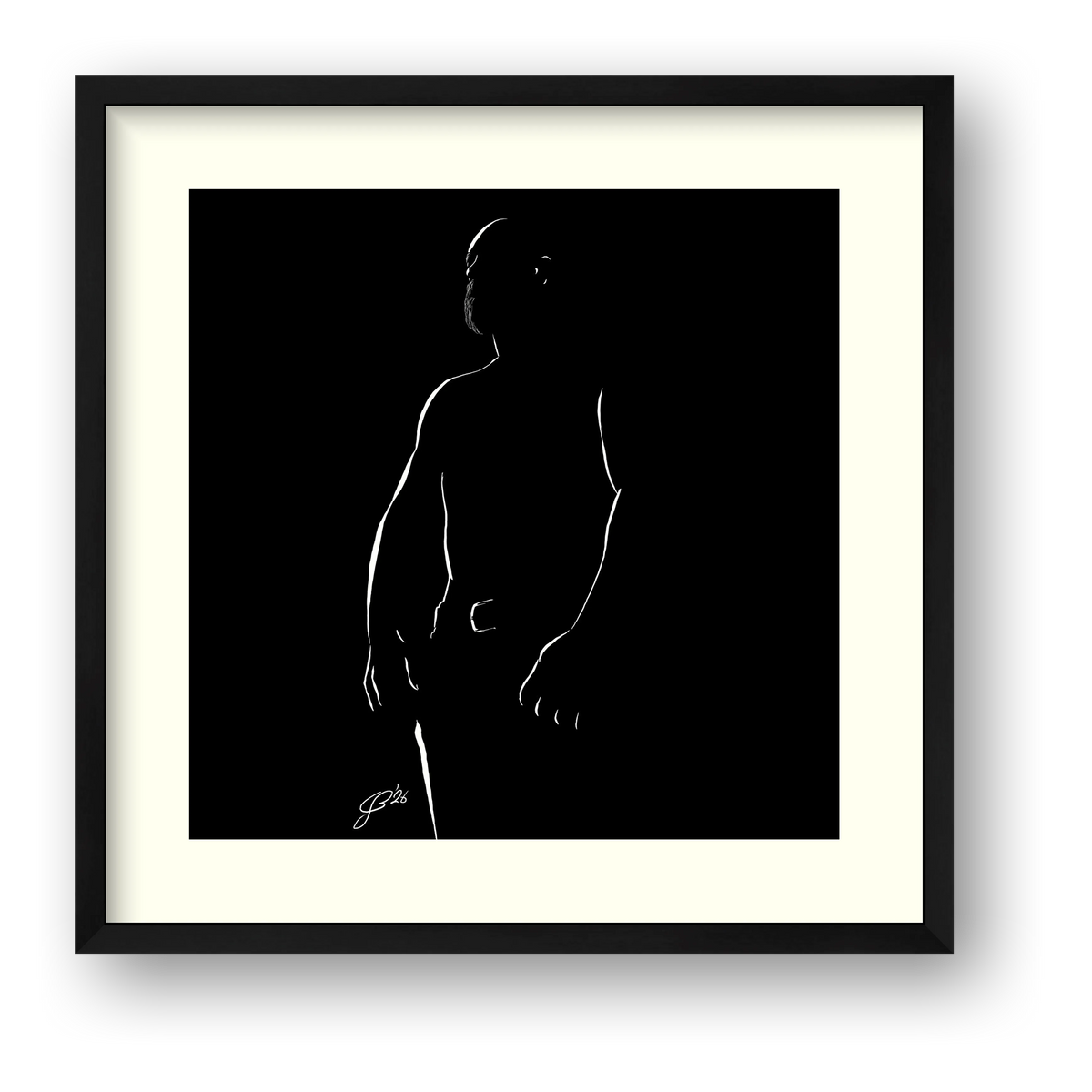 Beefy Bernie “Negative space Bear” — framed