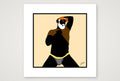 Ben - Bear flag colours Art - Cream — 30×30cm, 12×12" Print only