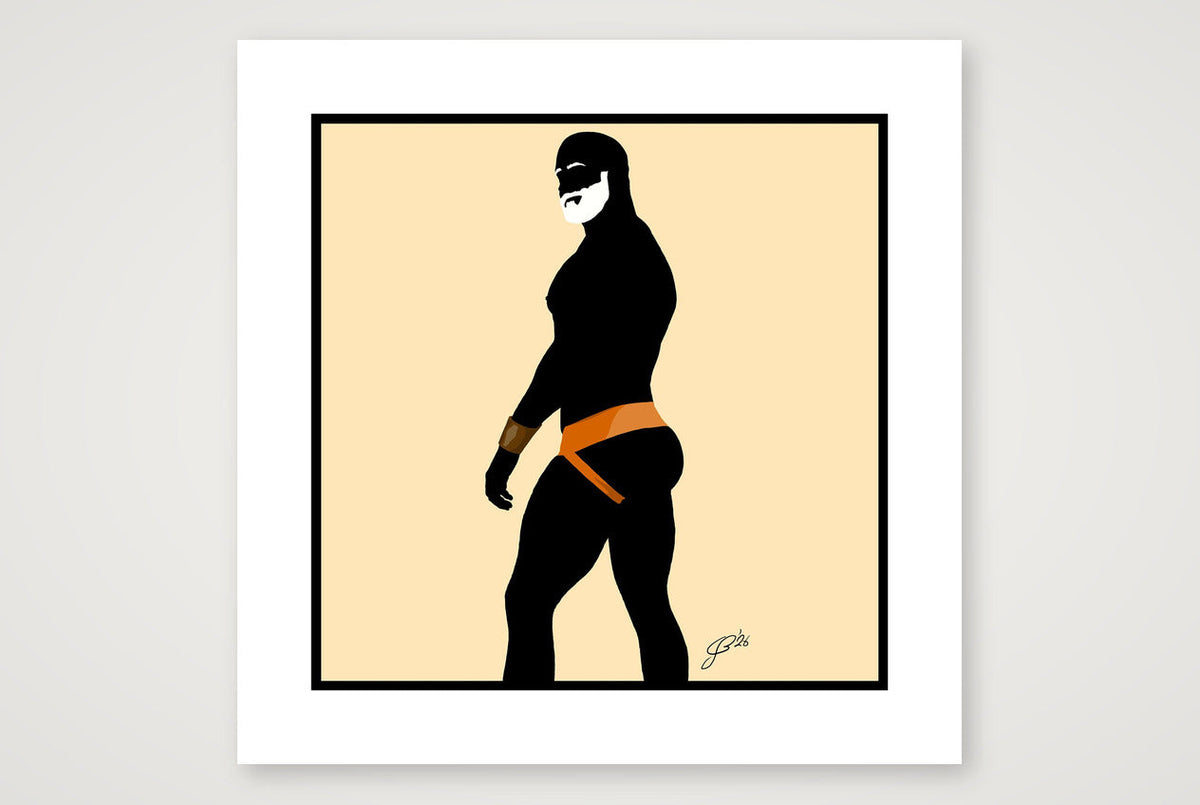 Scott - Bear flag colours Art - Cream — 50×50cm, 20×20" Print only