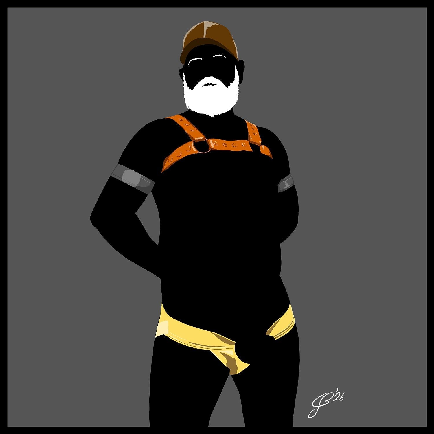 Rob - Bear flag colours Art - Grey