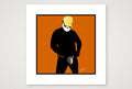 Jim - Bear flag colours Art - Orange — 30×30cm, 12×12" Print only