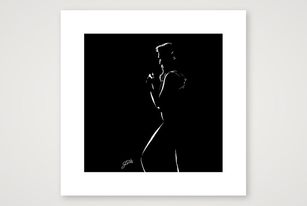 Leather Louis “Negative space Bear” — 30×30cm, 12×12" Print only