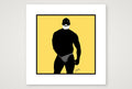 Rex - Bear flag colours Art - Yellow — 30×30cm, 12×12" Print only