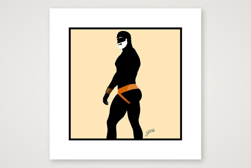 Scott - Bear flag colours Art - Cream — 30×30cm, 12×12" Print only