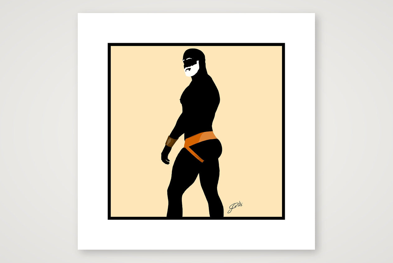 Scott - Bear flag colours Art - Cream — 30×30cm, 12×12" Print only