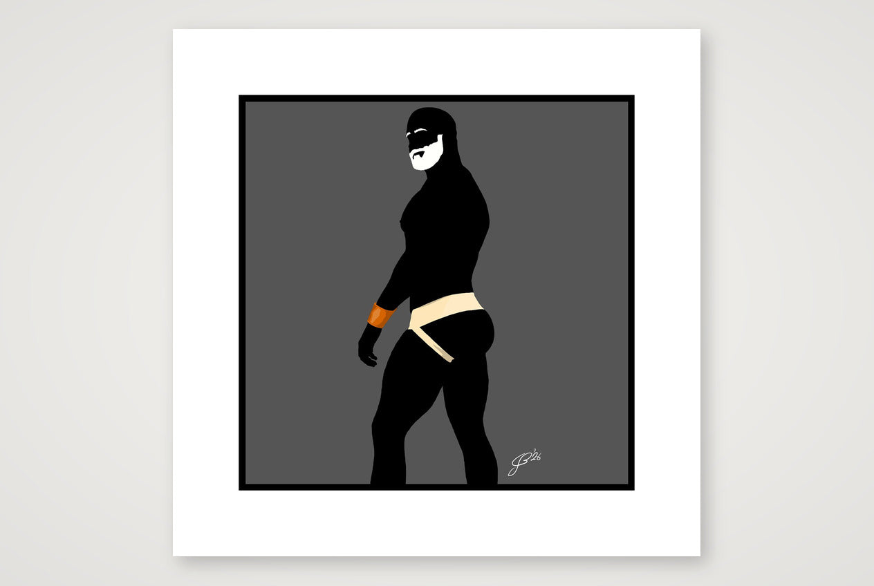 Scott - Bear flag colours Art - Grey — 40×40cm, 16×16" Print only