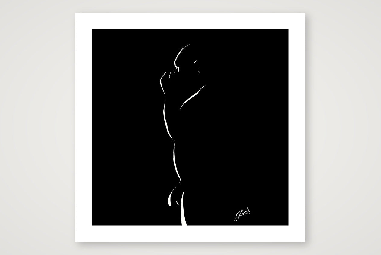 Cocky Conner “Negative space Bear” — 70×70cm, 28×28" Print only