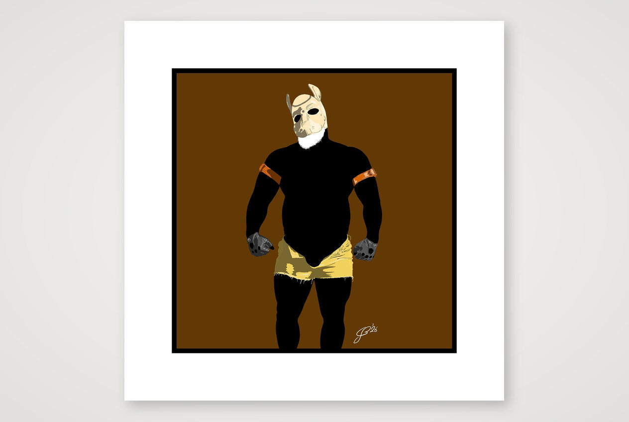 Buck - Bear flag colours Art - Brown — 40×40cm, 16×16" Print only