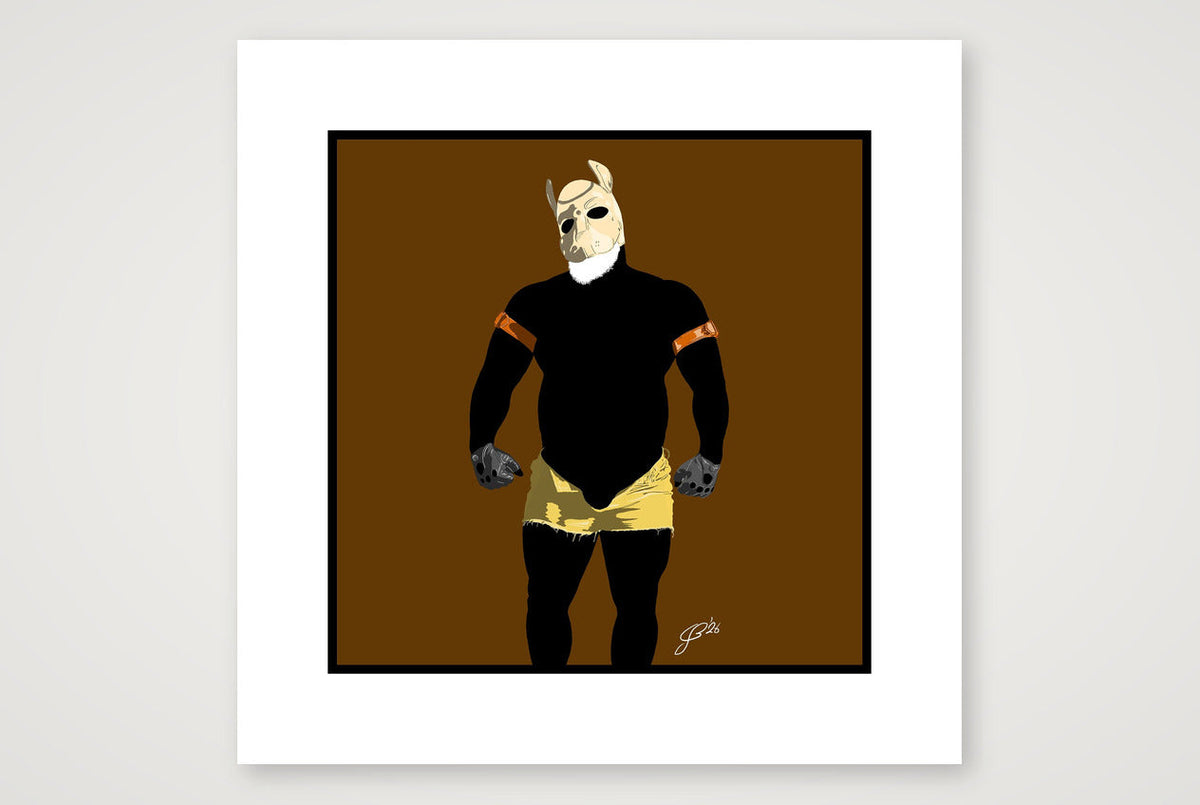 Buck - Bear flag colours Art - Brown — 40×40cm, 16×16" Print only