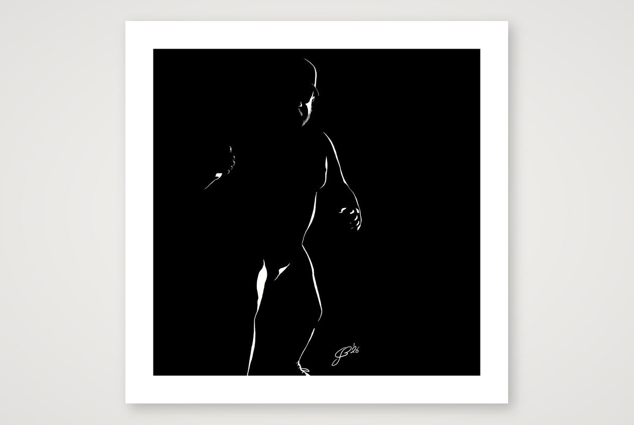 Coach Chuck “Negative space Bear” — 70×70cm, 28×28" Print only