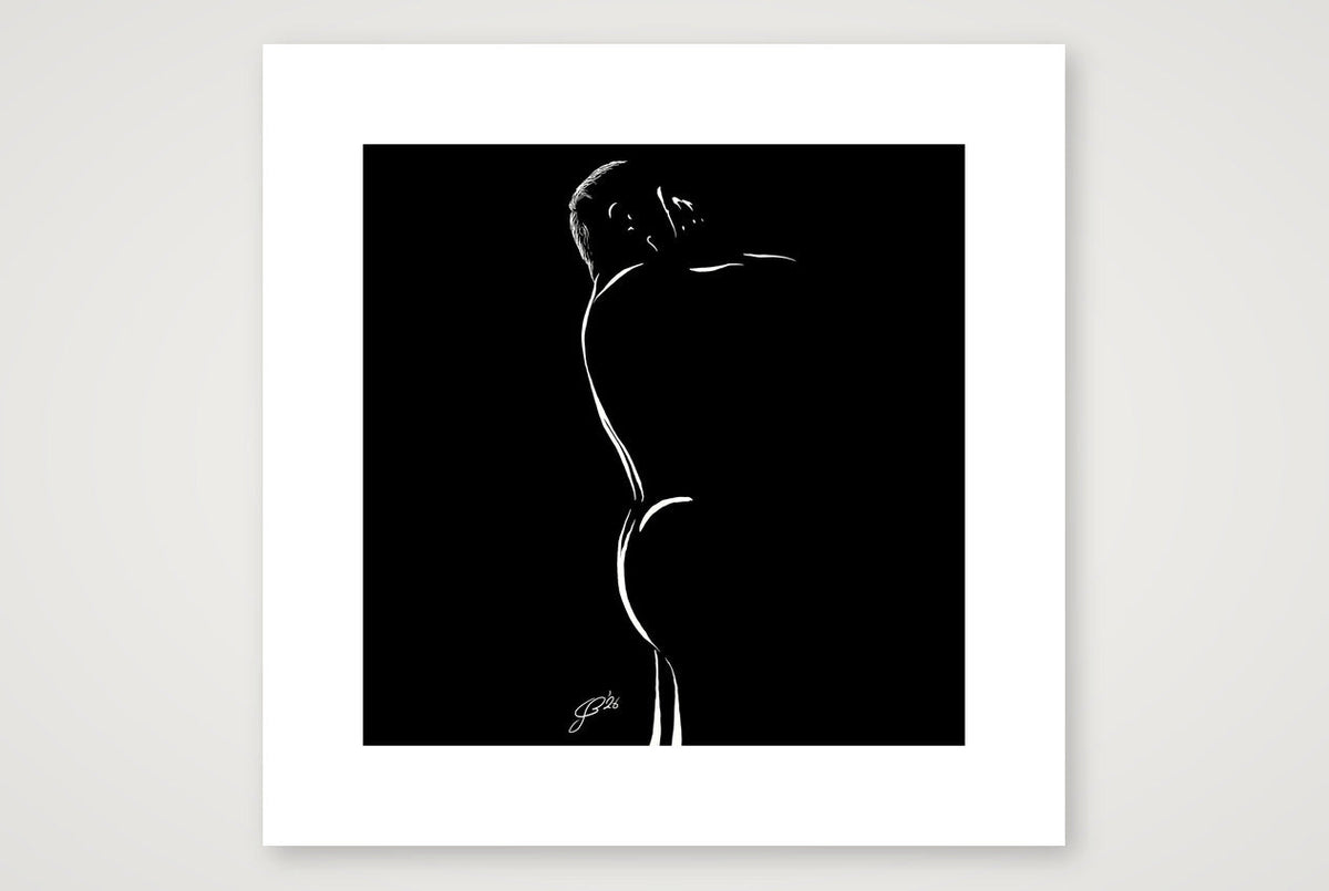Shower Sean “Negative space Bear” — 40×40cm, 16×16" Print only