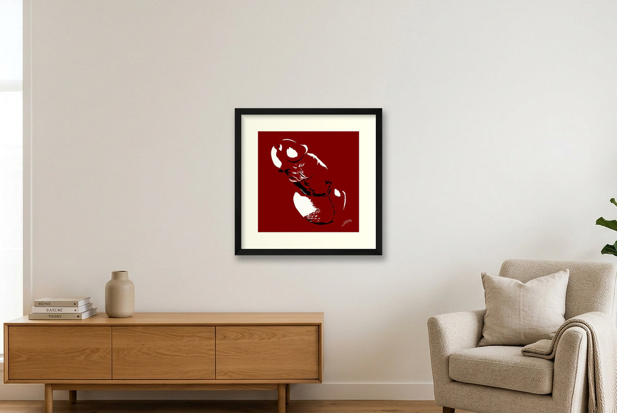 Phallic Art - Matteo — 40×40cm, 16×16" Black Frame