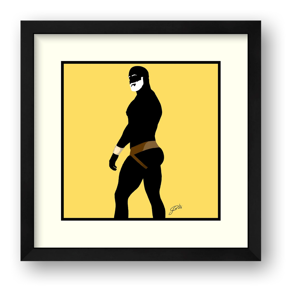 Scott - Bear flag colours Art - Yellow — framed