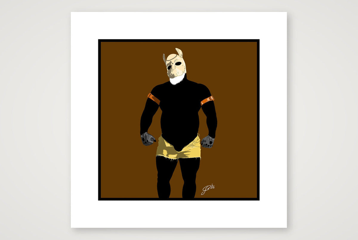 Buck - Bear flag colours Art - Brown — 30×30cm, 12×12" Print only