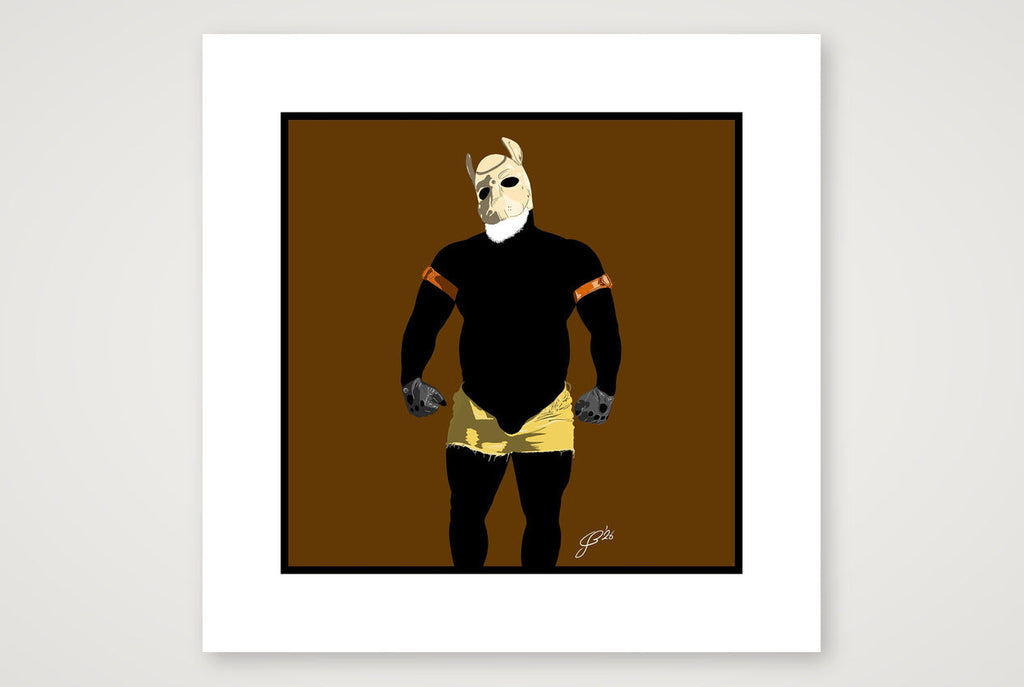 Buck - Bear flag colours Art - Brown — 30×30cm, 12×12" Print only