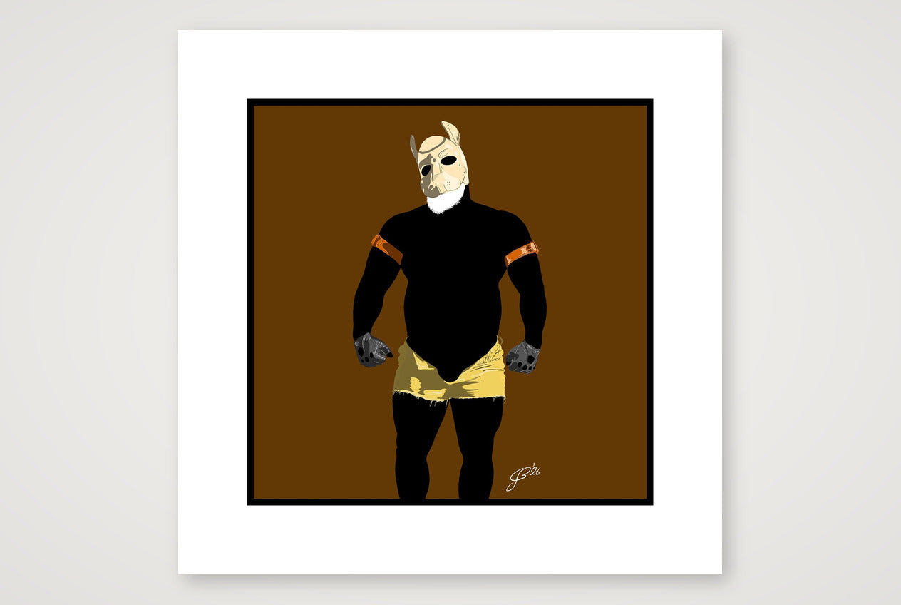 Buck - Bear flag colours Art - Brown — 30×30cm, 12×12" Print only