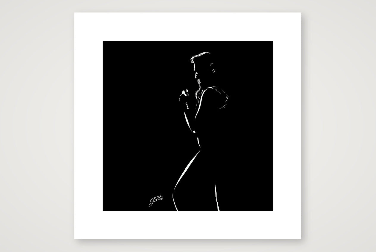 Leather Louis “Negative space Bear” — 40×40cm, 16×16" Print only