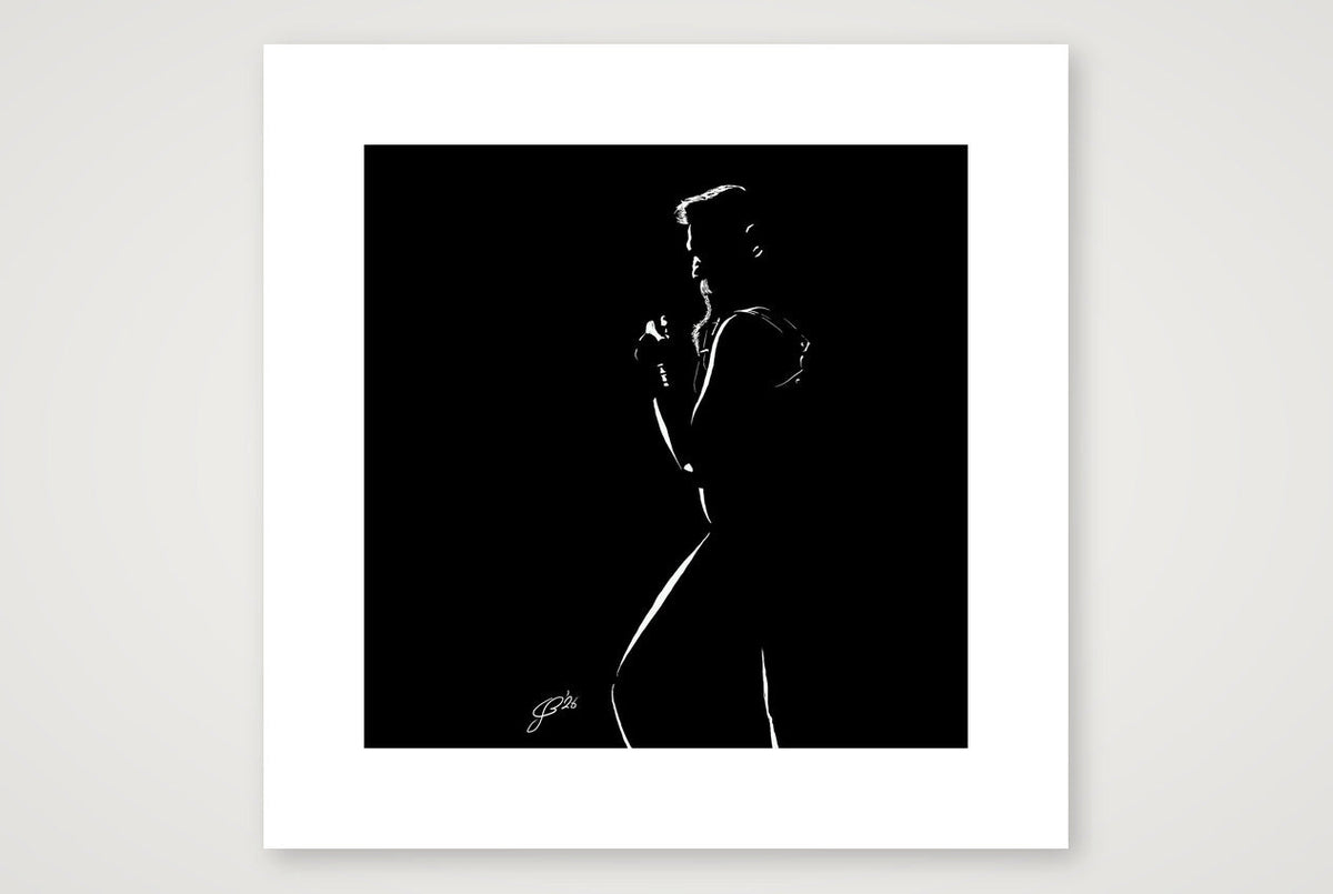 Leather Louis “Negative space Bear” — 40×40cm, 16×16" Print only