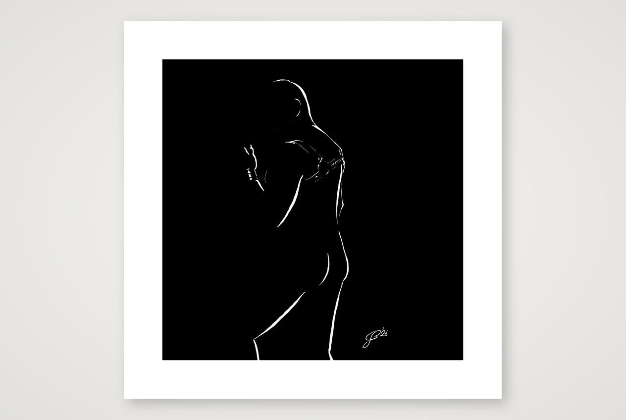 Jack “Negative space Bear” — 50×50cm, 20×20" Print only