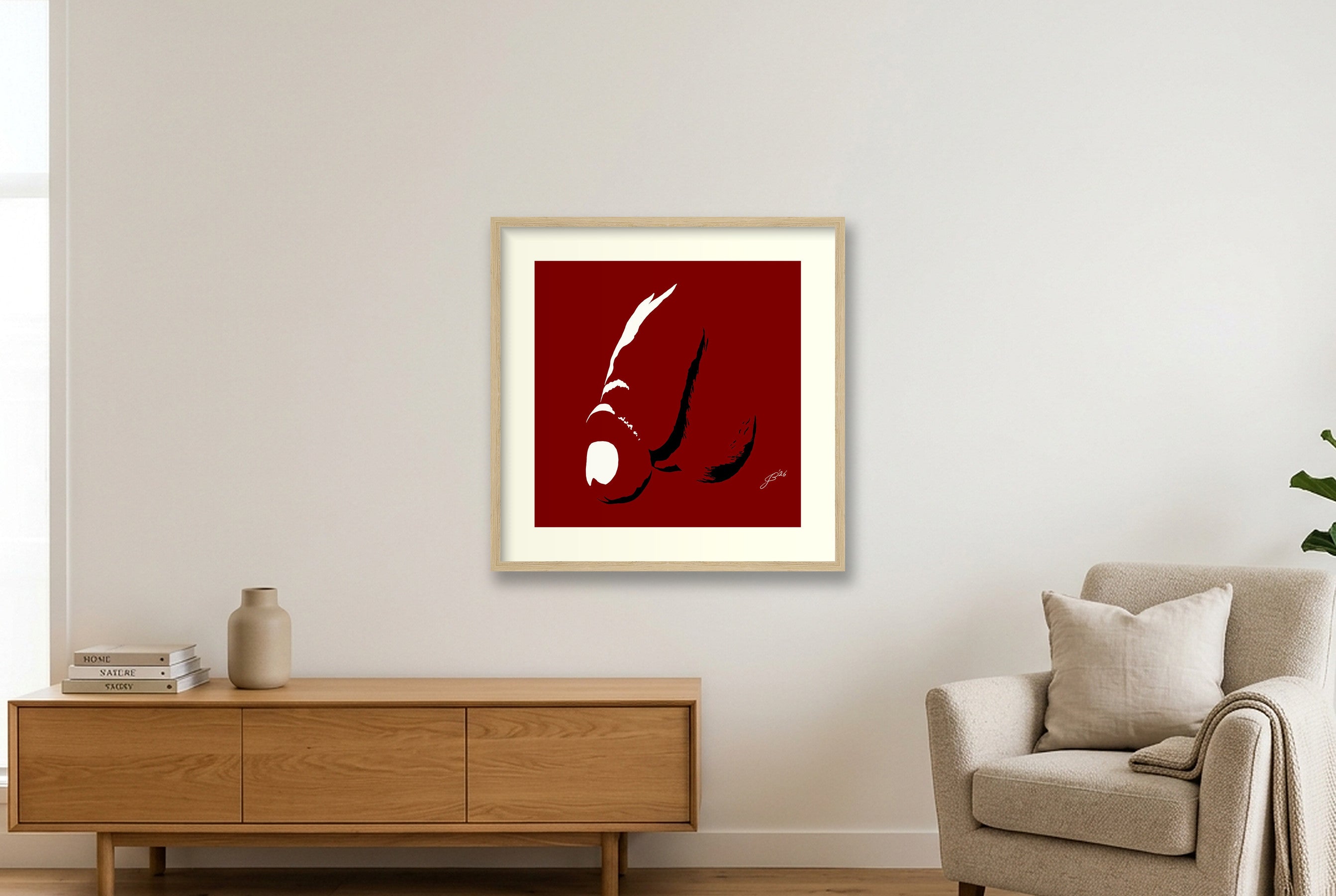 Barnardo’s Dick Pic — 50×50cm, 20×20" Oak Frame